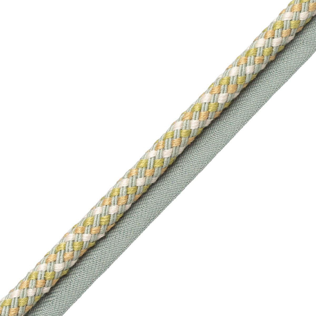 Veranda Linen Cord With Tape Trim by Samuel & Sons in Chardon Bleu