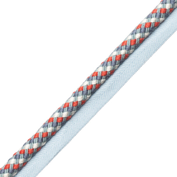 Veranda Linen Cord With Tape Trim by Samuel & Sons in Hydrangea