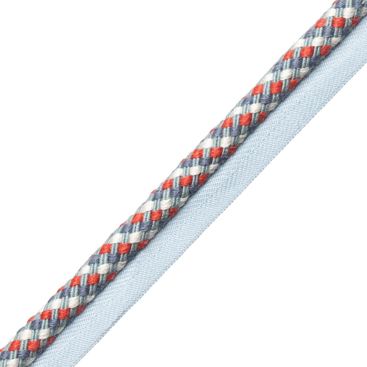 Veranda Linen Cord With Tape Trim by Samuel & Sons in Hydrangea