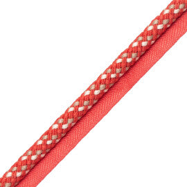 Veranda Linen Cord With Tape Trim by Samuel & Sons in Geranium