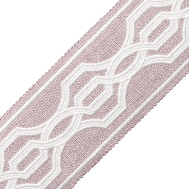 Veranda Linen Appliqué Border Trim by Samuel & Sons in Wisteria