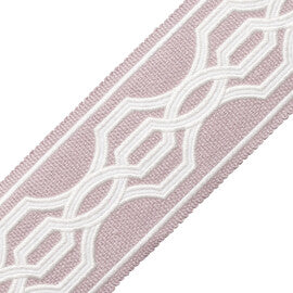 Veranda Linen Appliqué Border Trim by Samuel & Sons in Wisteria