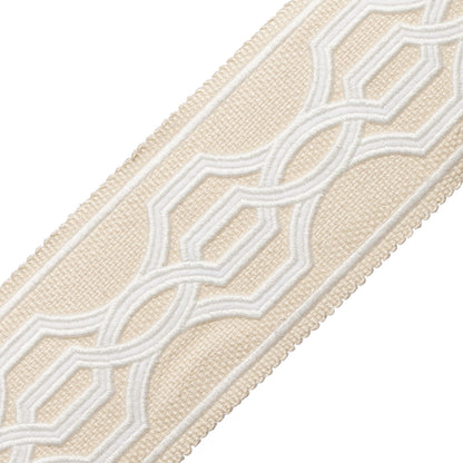 Veranda Linen Appliqué Border Trim by Samuel & Sons in Narcisses