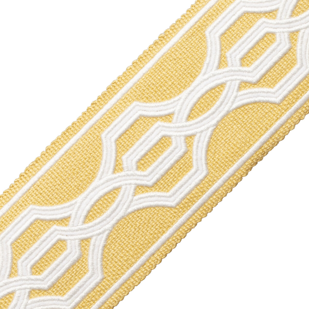 Veranda Linen Appliqué Border Trim by Samuel & Sons in Oro