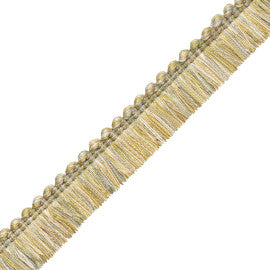 Veranda Linen Brush Fringe Trim by Samuel & Sons in Chardon Bleu