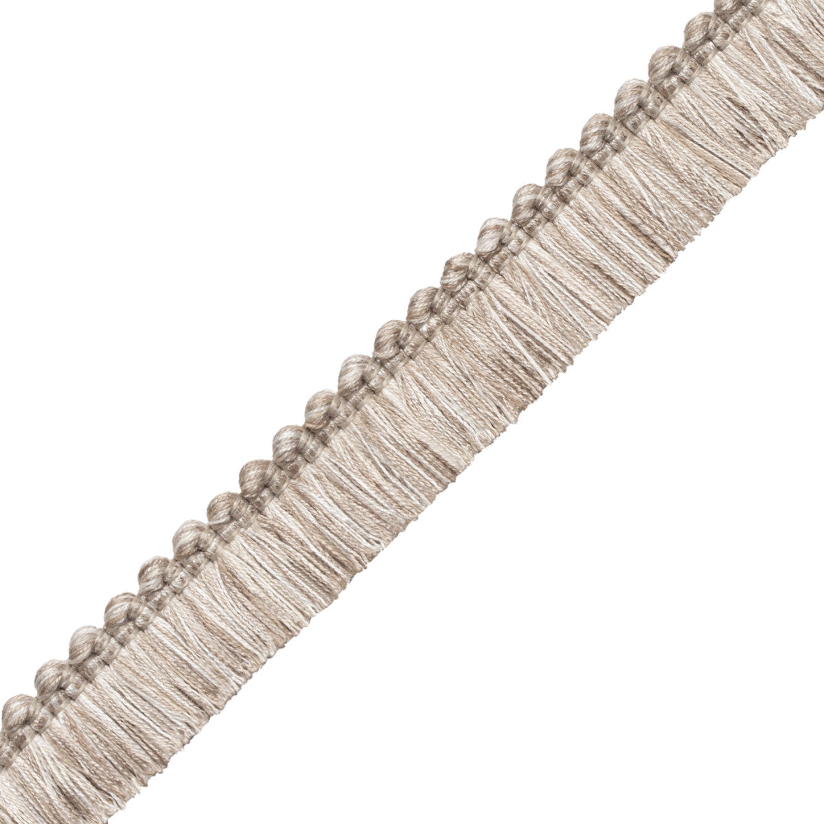 Veranda Linen Brush Fringe Trim by Samuel & Sons in Silver Birch