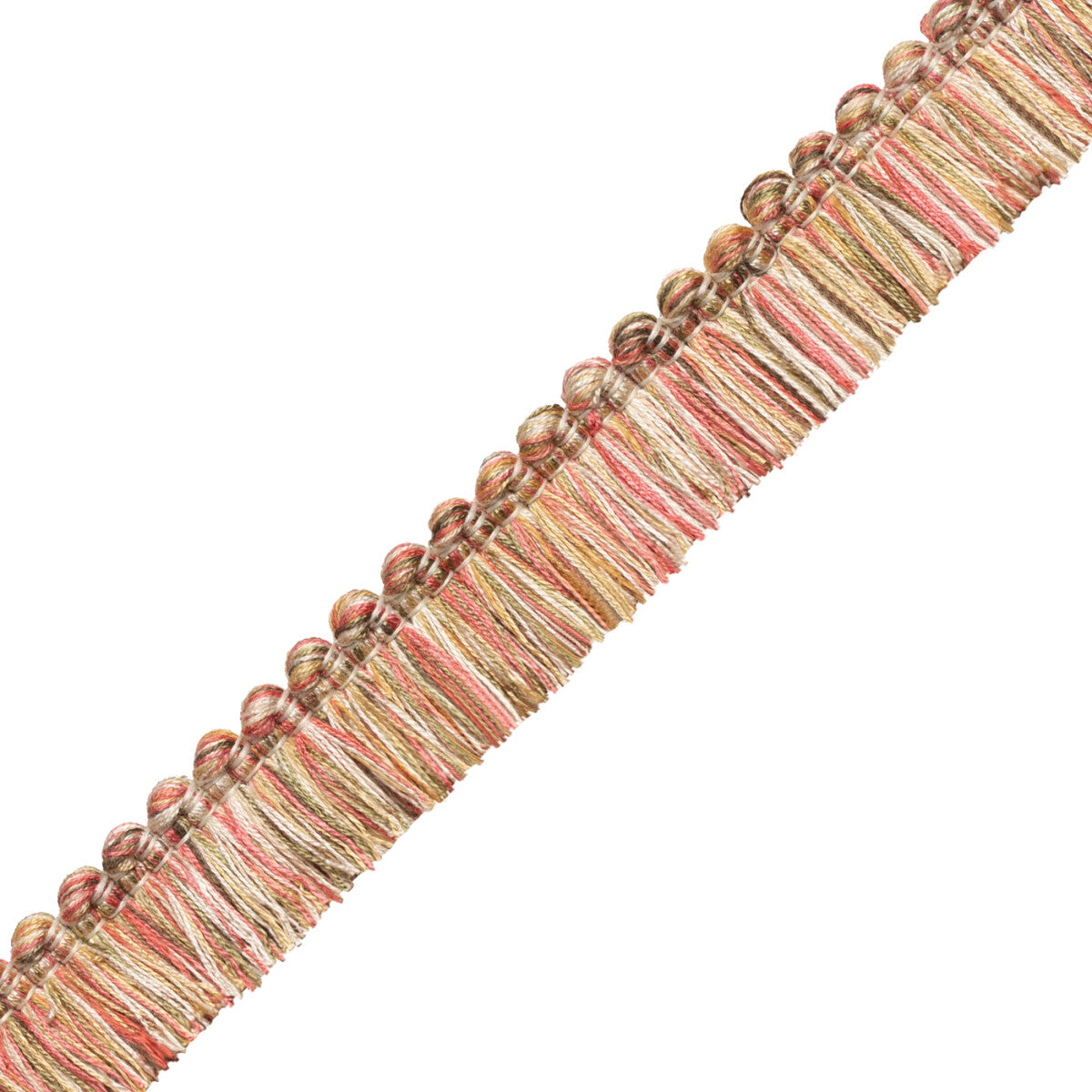 Veranda Linen Brush Fringe Trim by Samuel & Sons in Tea Rose
