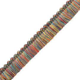 Veranda Linen Brush Fringe Trim by Samuel & Sons in Hibiscus