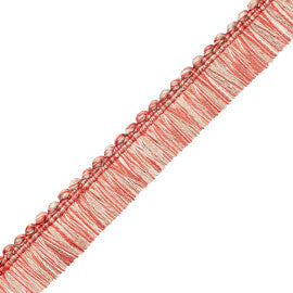 Veranda Linen Brush Fringe Trim by Samuel & Sons in Geranium