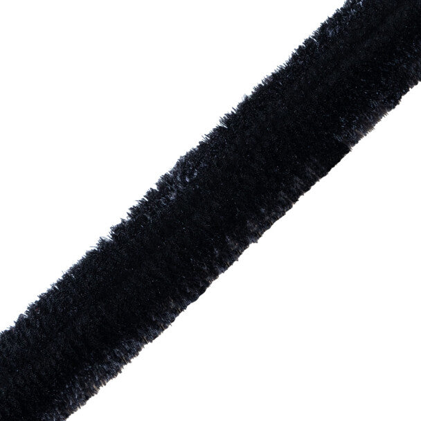 Aria Silk Brush Fringe Trim by Samuel & Sons in Onyx