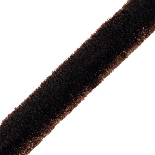 Aria Silk Brush Fringe Trim by Samuel & Sons in Walnut
