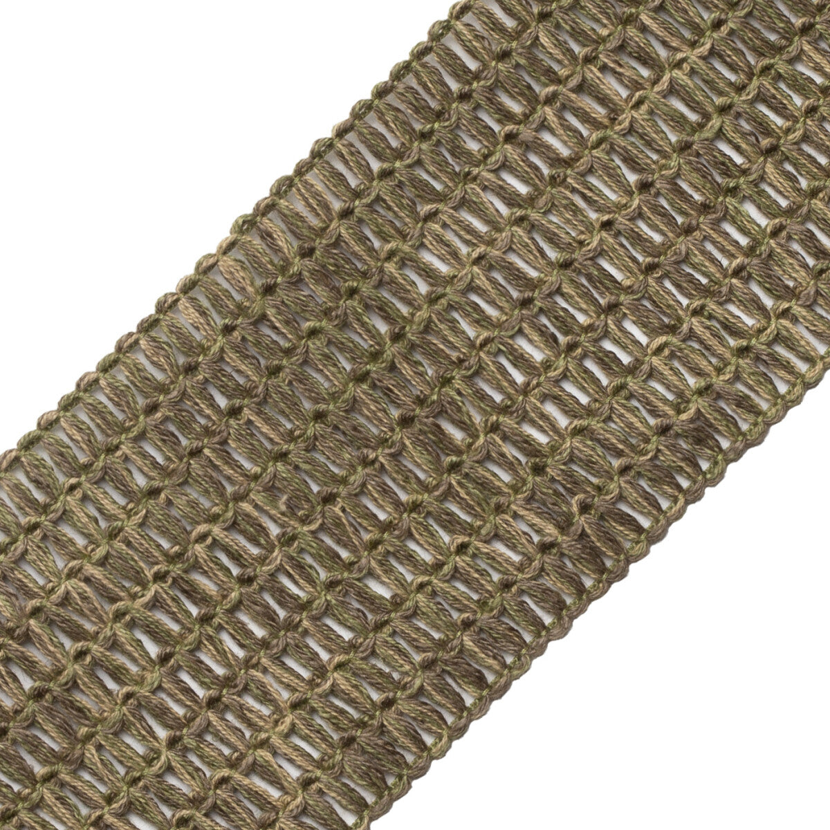 Somerset Openwork Braid Trim by Samuel & Sons in Olive