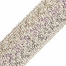 Somerset Ikat Border Trim by Samuel & Sons in Heather Grey