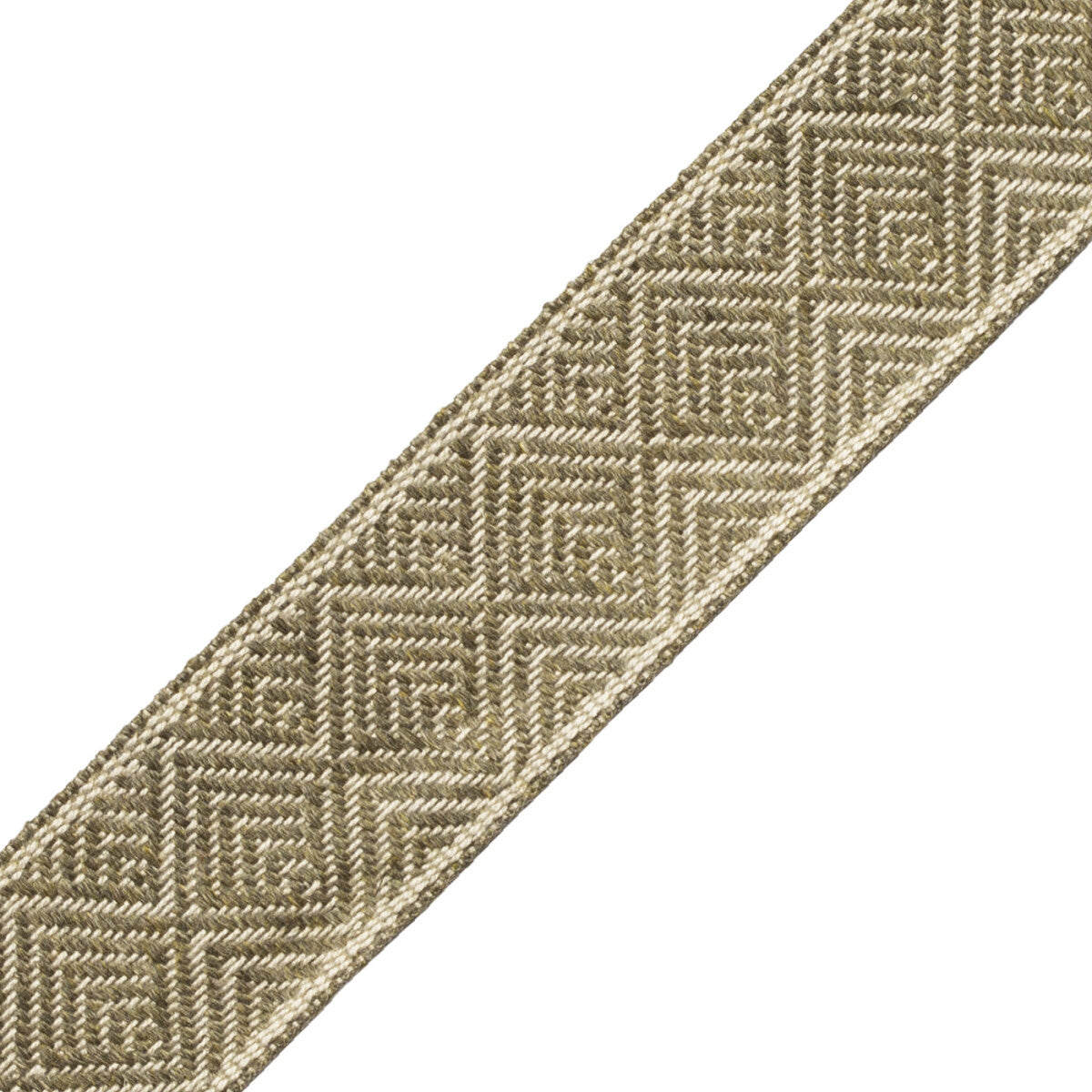 Somerset Geometric Border Trim by Samuel & Sons in Olive