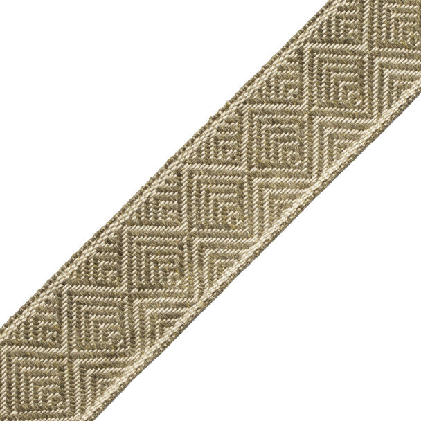Somerset Geometric Border Trim by Samuel & Sons in Olive