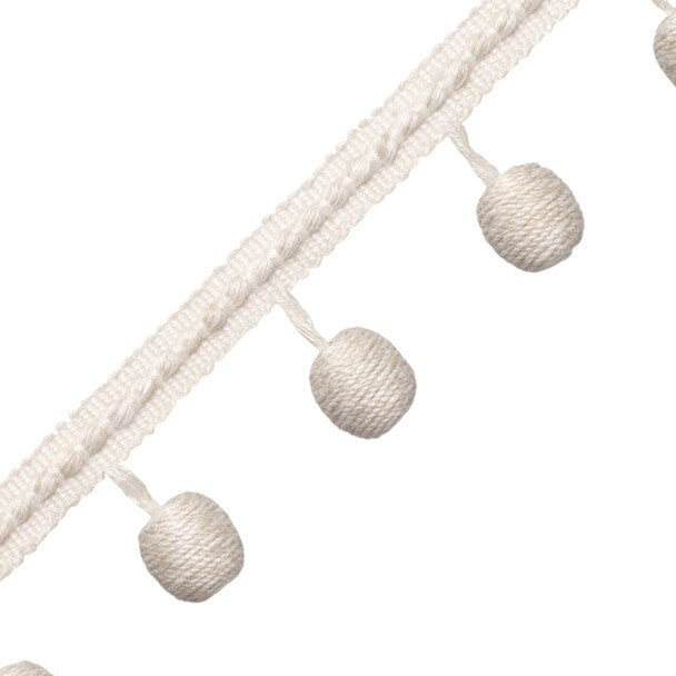Somerset Beaded Fringe Trim by Samuel & Sons in Oyster