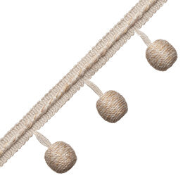 Somerset Beaded Fringe Trim by Samuel & Sons in Driftwood