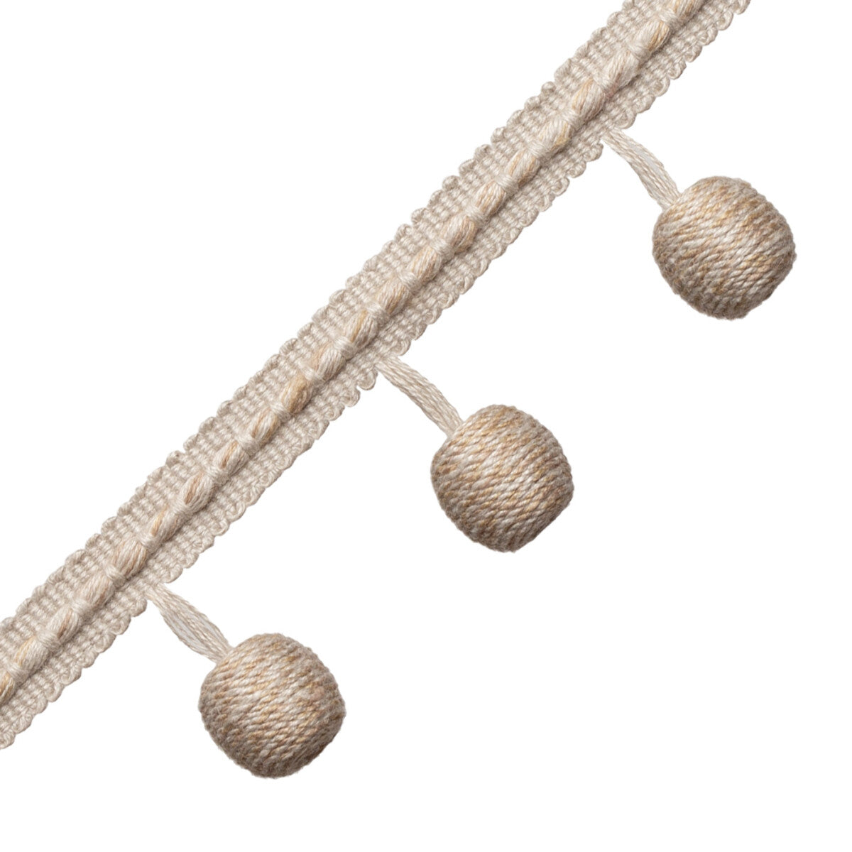 Somerset Beaded Fringe Trim by Samuel & Sons in Driftwood