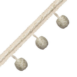 Somerset Beaded Fringe Trim by Samuel & Sons in Willow