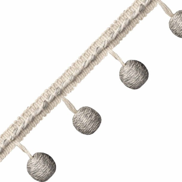 Somerset Beaded Fringe Trim by Samuel & Sons in Slate