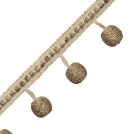 Somerset Beaded Fringe Trim by Samuel & Sons in Olive