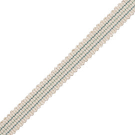 Tiverton Striped Gimp Trim by Samuel & Sons in Aqua