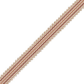 Tiverton Striped Gimp Trim by Samuel & Sons in Vermillion