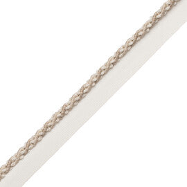 1/4" (5 Mm) Tiverton Cord With Tape Trim by Samuel & Sons in Ecru