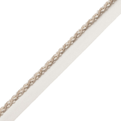 1/4" (5 Mm) Tiverton Cord With Tape Trim by Samuel & Sons in Ecru