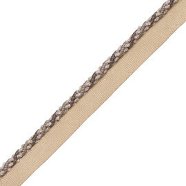 1/4" (5 Mm) Tiverton Cord With Tape Trim by Samuel & Sons in Charcoal