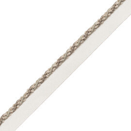 1/4" (5 Mm) Tiverton Cord With Tape Trim by Samuel & Sons in Ash