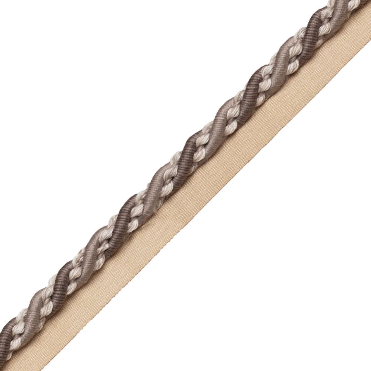 5/16" (8 Mm) Tiverton Cord With Tape Trim by Samuel & Sons in Charcoal