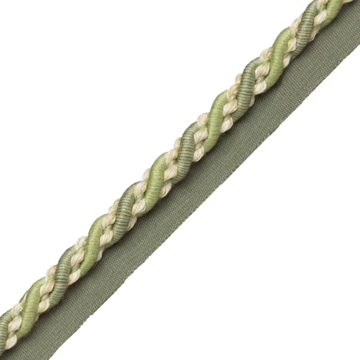 5/16" (8 Mm) Tiverton Cord With Tape Trim by Samuel & Sons in Fern