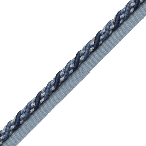 5/16" (8 Mm) Tiverton Cord With Tape Trim by Samuel & Sons in Marine