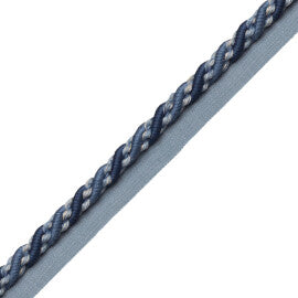 5/16" (8 Mm) Tiverton Cord With Tape Trim by Samuel & Sons in Marine