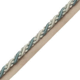 5/16" (8 Mm) Tiverton Cord With Tape Trim by Samuel & Sons in Aqua
