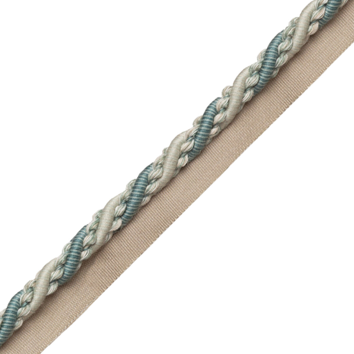 5/16" (8 Mm) Tiverton Cord With Tape Trim by Samuel & Sons in Aqua