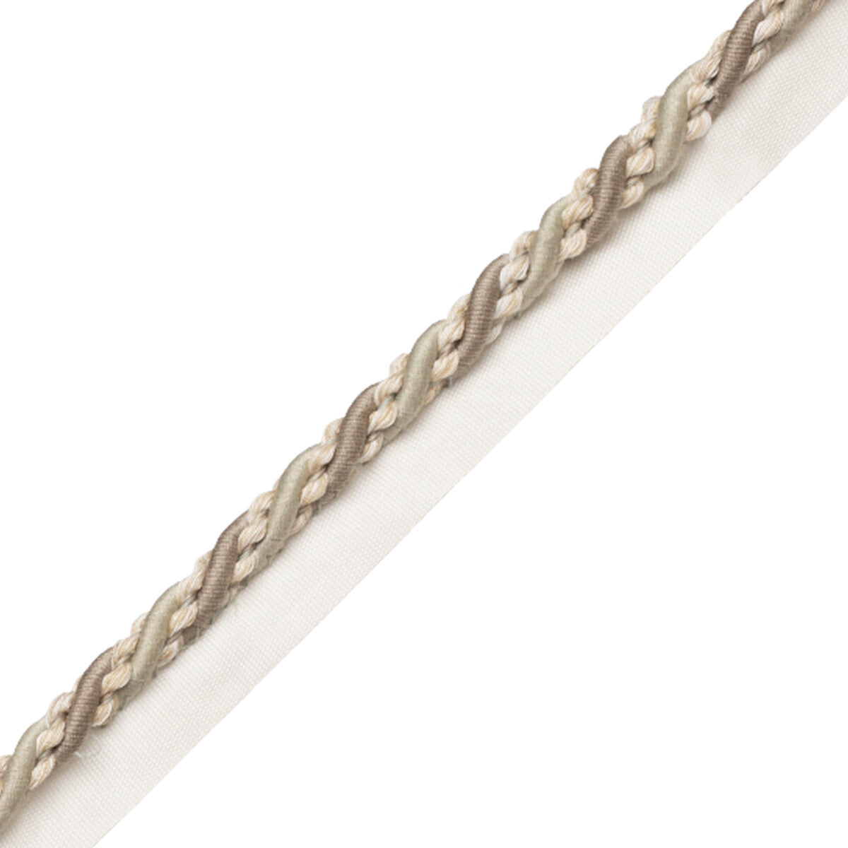5/16" (8 Mm) Tiverton Cord With Tape Trim by Samuel & Sons in Ash