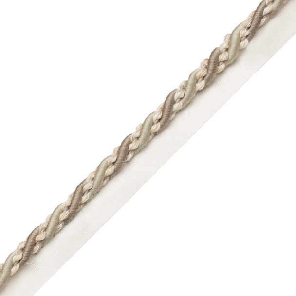 5/16" (8 Mm) Tiverton Cord With Tape Trim by Samuel & Sons in Ash
