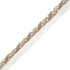 5/16" (8 Mm) Tiverton Cord With Tape Trim by Samuel & Sons in Ash