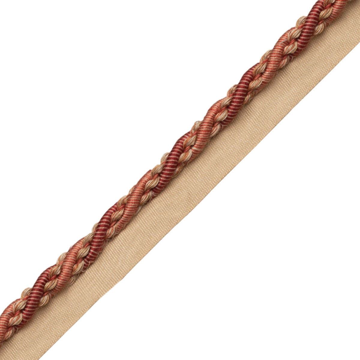 5/16" (8 Mm) Tiverton Cord With Tape Trim by Samuel & Sons in Vermillion