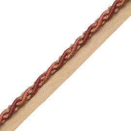 5/16" (8 Mm) Tiverton Cord With Tape Trim by Samuel & Sons in Vermillion