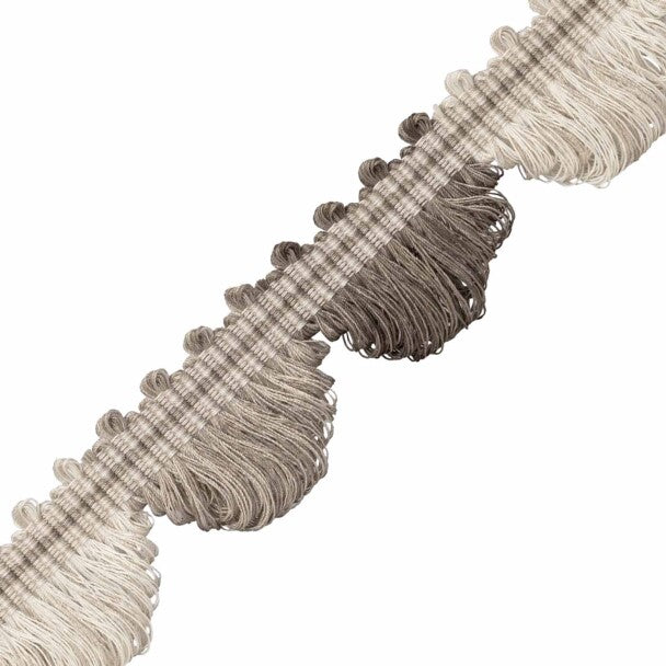 Tiverton Fan Edge Trim by Samuel & Sons in Charcoal