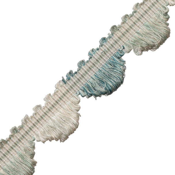 Tiverton Fan Edge Trim by Samuel & Sons in Aqua