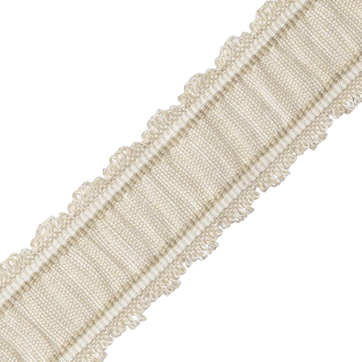 Tiverton Pleated Border Trim by Samuel & Sons in Ecru