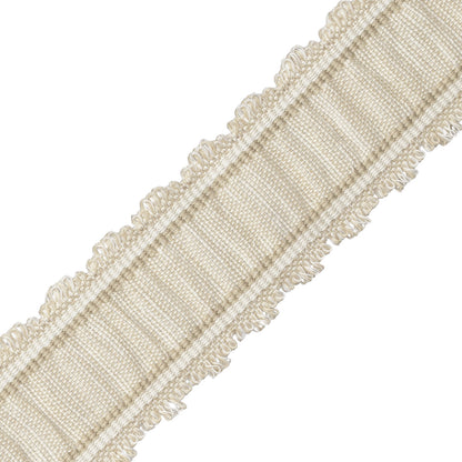 Tiverton Pleated Border Trim by Samuel & Sons in Ecru