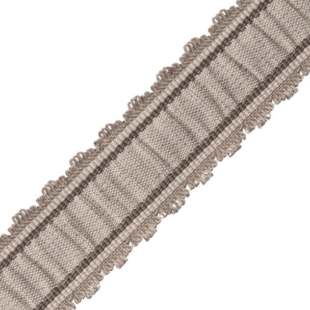 Tiverton Pleated Border Trim by Samuel & Sons in Charcoal