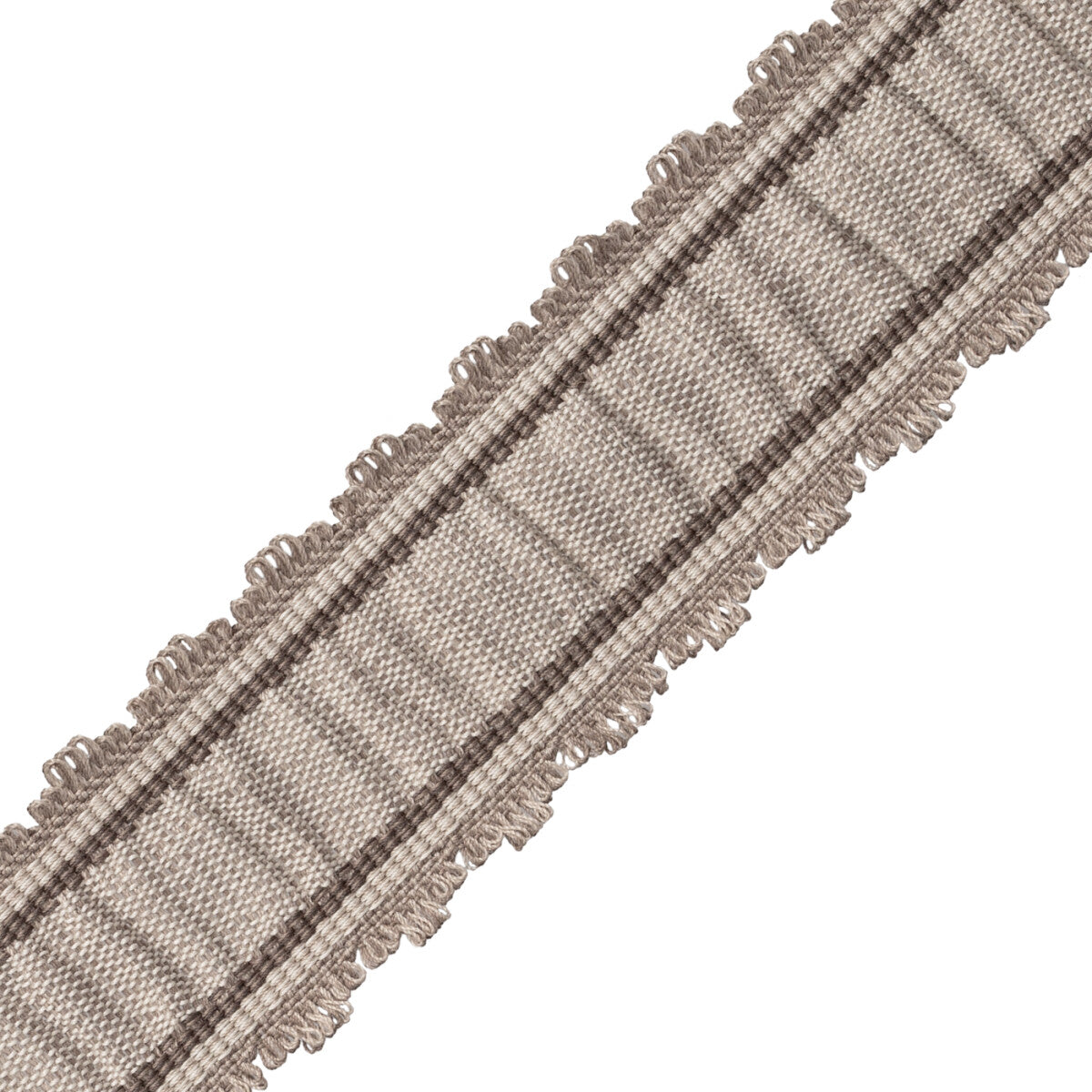 Tiverton Pleated Border Trim by Samuel & Sons in Charcoal