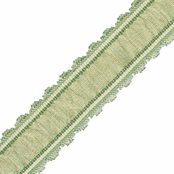 Tiverton Pleated Border Trim by Samuel & Sons in Fern