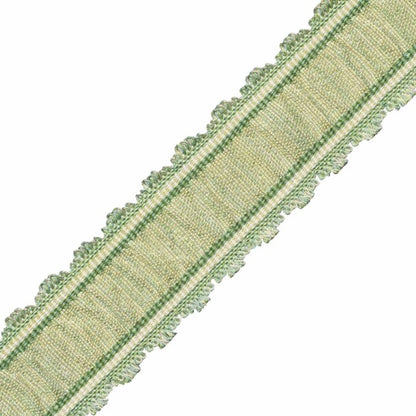 Tiverton Pleated Border Trim by Samuel & Sons in Fern